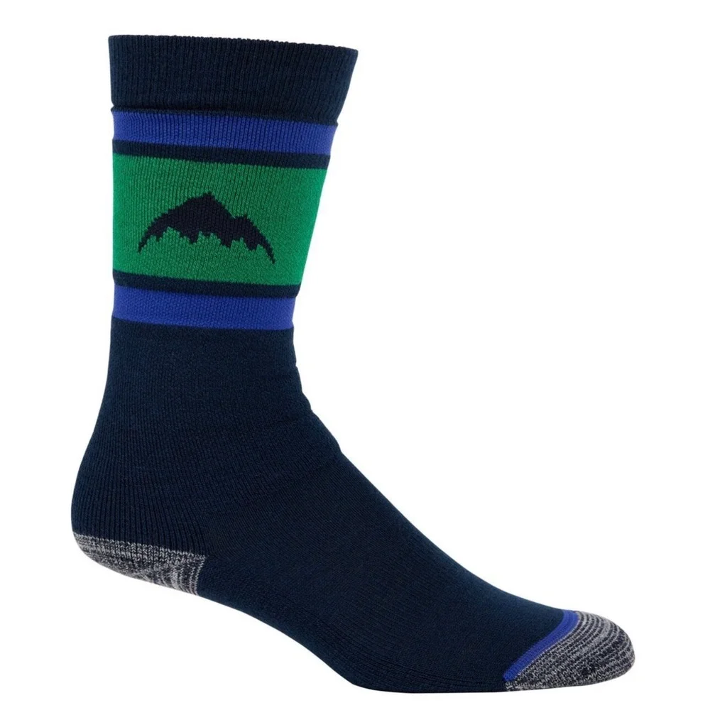 2 Pair Burton Weekend Midweight  Kids Small/Medium (12.5-1.5) Galaxy Green Socks